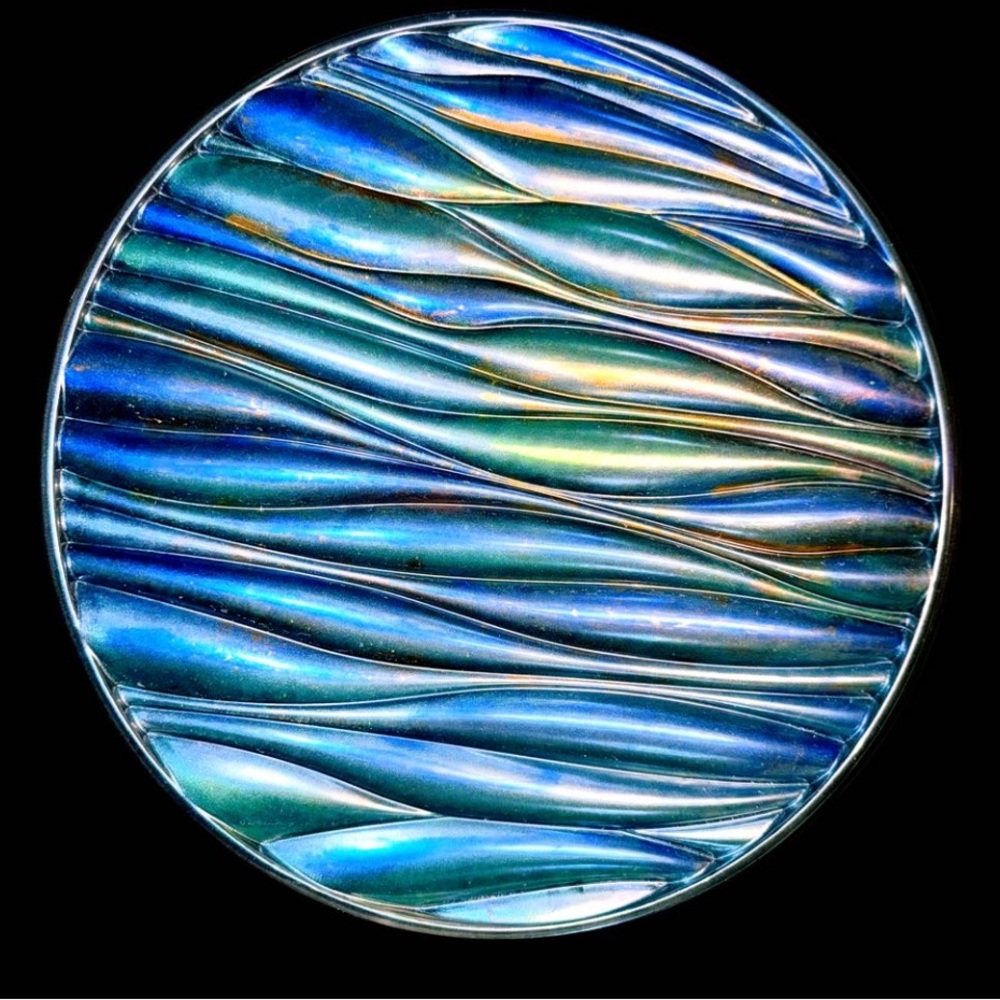 Blue and Green Water Ripple Abstract Wall Art/home Decor/Tray 12”